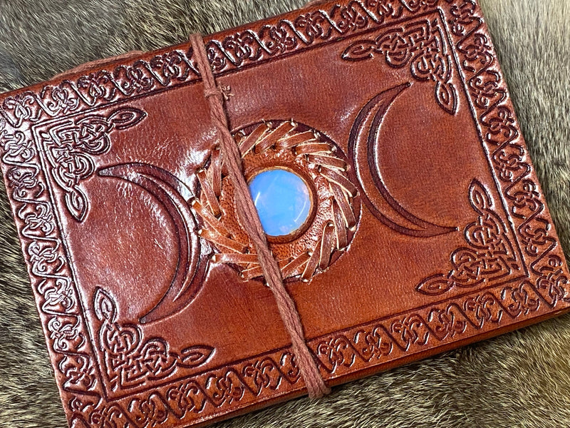 Brown Leather w/Opalite