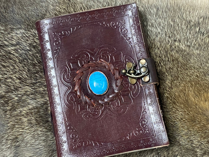Brown Leather w/Turquoise