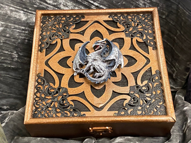 Pine Box, Copper w/Dragon