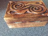 Box - Carved Walnut, 4x6, Swirl