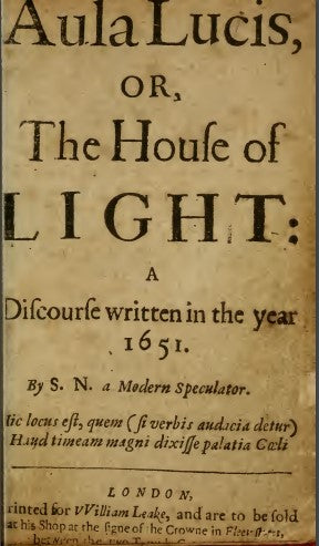 Aula lucis, or, The house of light, a discourse written in the year 1651 - T. Vaughan (1652).pdf