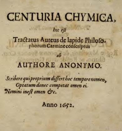 Centuria chymica, hoc est, Tractatus aureus de lapide philosophorum carmine conscriptus -  (1652) [German].pdf