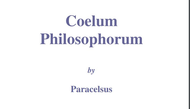 Coelum Philosophorum - Paracelsus.pdf