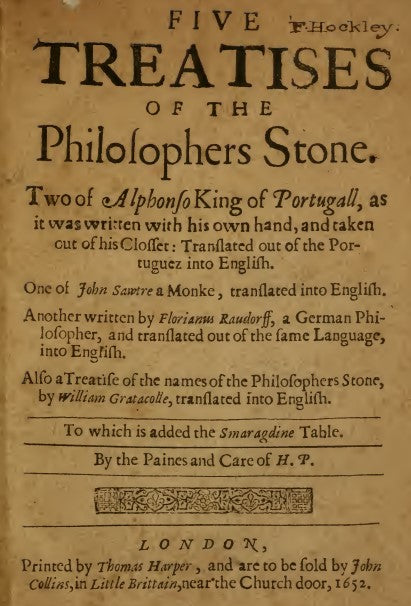 Five treatises of the philosophers stone - H. Pinnell (1651).pdf