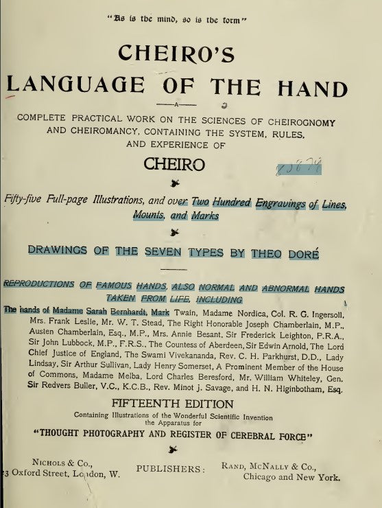 Cheiro's language of the hand - complete practical work on the sciences of cheirognomy and cheiromancy - L Hamon 1900.pdf