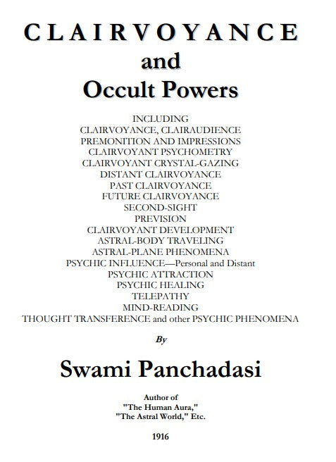 Clairvoyance & Occult Powers - Swami Panchadasi.pdf