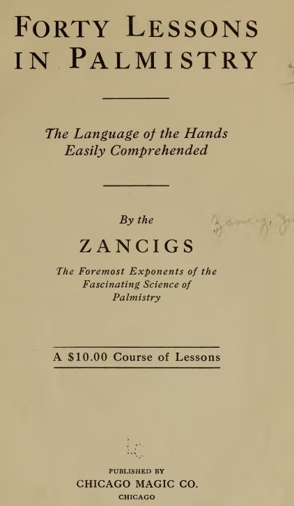 Forty lessons in palmistry_ - Zancig, Julius 1914.pdf