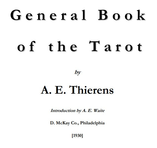 General Book Of The Tarot - A E Thierens.pdf