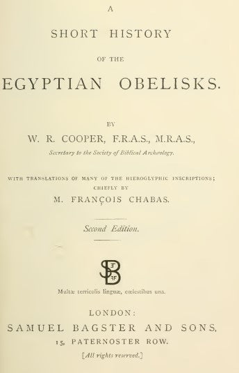 A Short History of the Egyptian Obelisks - W Cooper.pdf