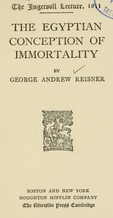 The Egyptian Concept Of Immortality - G Reisner.pdf