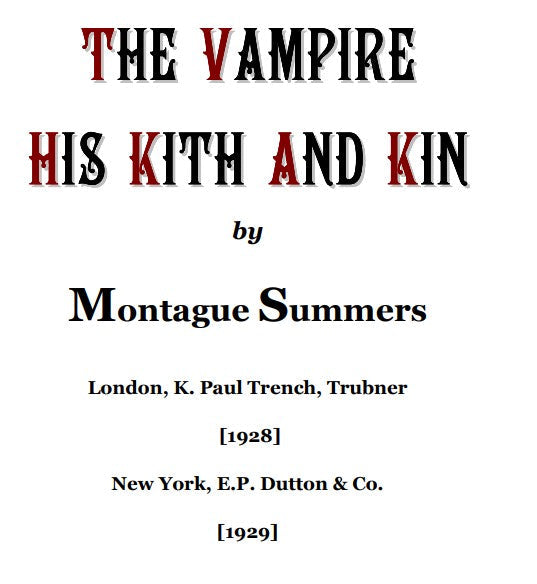The Vampire His Kith & Kin - M Summers.pdf