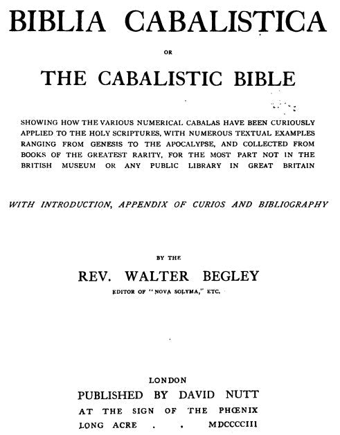 Biblia Cabalistica - W Begley.pdf