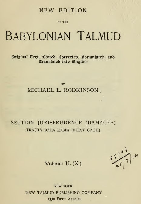 New edition of the Babylonian Talmud Vol 2 - M. L. Rodkinson (1918).pdf