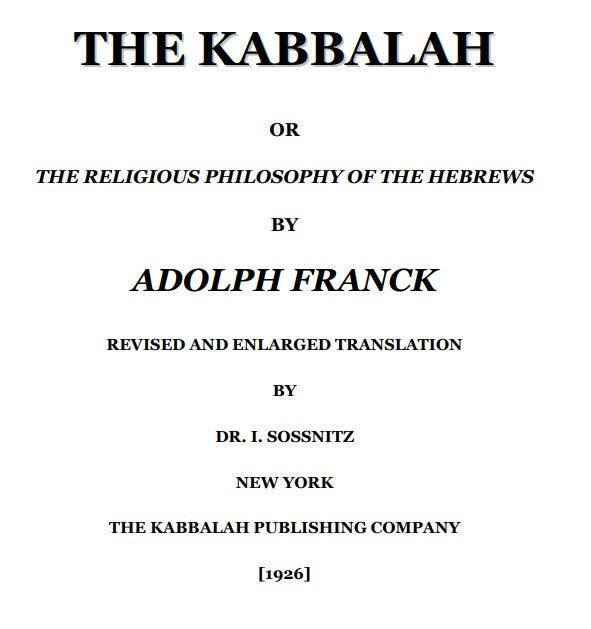 The Kabbalah - A Franck.pdf