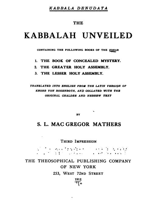 The Kabbalah Unveiled - S L Mac Gregor Mathers.pdf