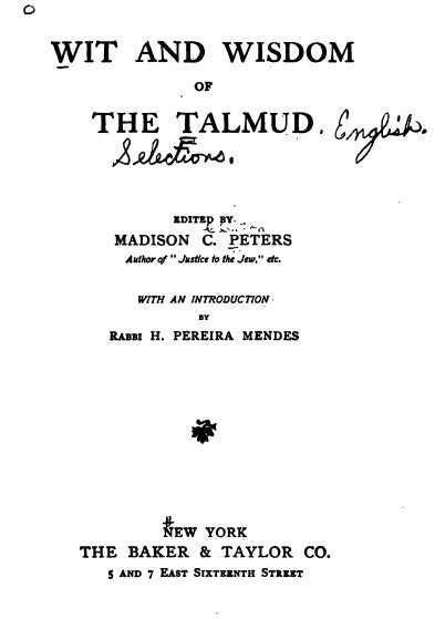 Wit and wisdom of the Talmud - M. Peters (1900).pdf