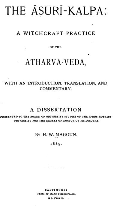 A Witchcraft Practice of the Atharva-Veda - H Magoun.pdf