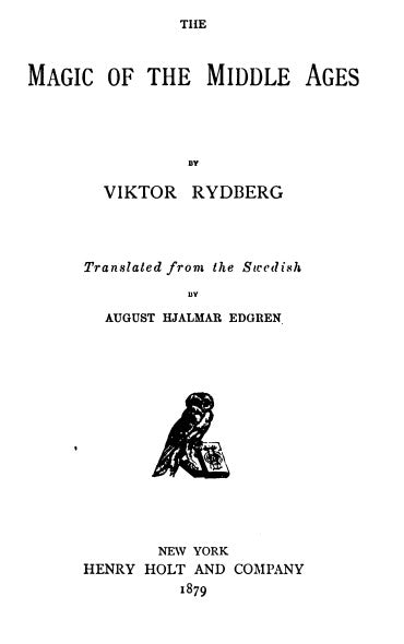 The Magic of the Middle Ages - V Rydberg.pdf