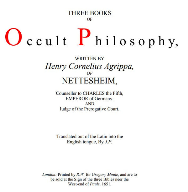 Three Books of Occult Philosophy - Book I - H Agrippa.pdf