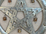 Metal Wall Plaque , Pentagram w/Moroccan Bells