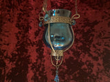 Moroccan Hanging Glass Candle Holder - Blue