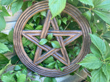 Wooden Wall Plaque, Pentagram
