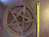 Wooden Wall Plaque, Pentagram