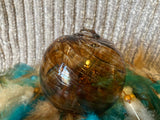 Witch Ball - Amber/Clear, Large 4.5"