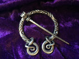 Witches Cloak Pin Penannular Brooch Celtic Torc Viking