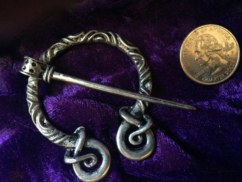 Witches Cloak Pin Penannular Brooch Celtic Torc Viking