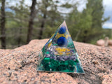 Pyramid - 2 inch w/Blue Stone Sphere