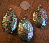 Polished Rainbow Abalone Shell Pendant - 2 inches+ each