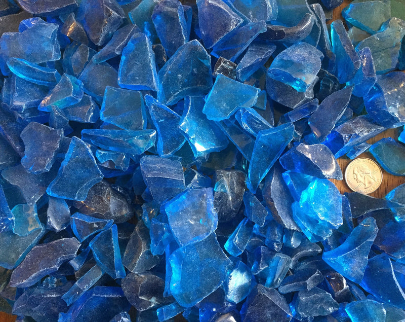 Blue Sea Glass Bulk Large/Medium - Mermaid Tears