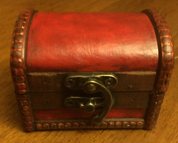 Small Wooden Chest filled with Mugwort, Calendula, or Rosemary