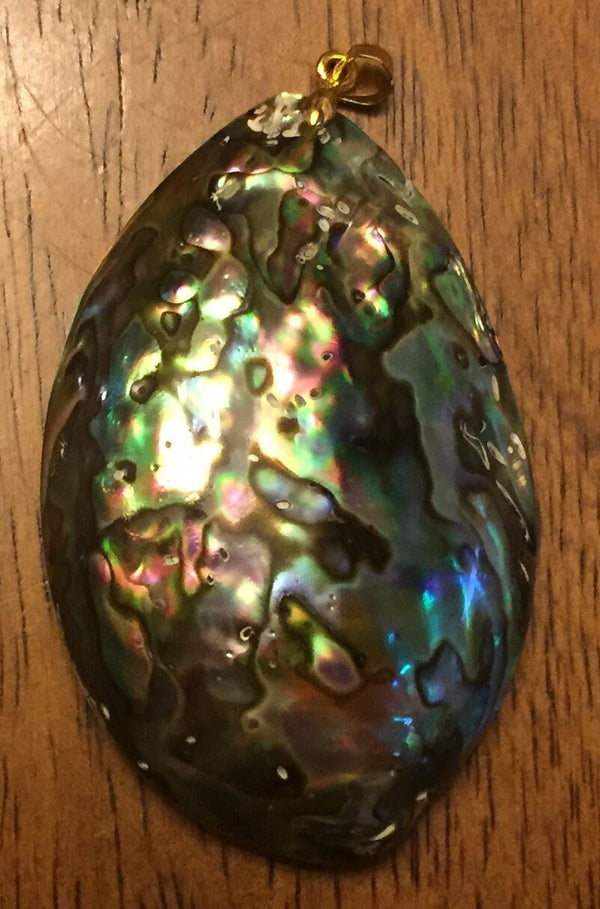 Polished Rainbow Abalone Shell Pendant - 2 inches+ each