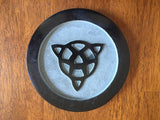 Triquetra Soapstone Altar Tile Carved and Hand Sanded 6 Inches