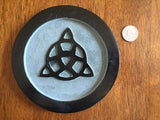 Triquetra Soapstone Altar Tile Carved and Hand Sanded 6 Inches