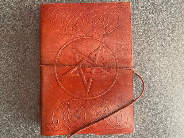 Leather Bound Journal 5x7 Pentacle 100 Sheets Handcrafted (cbos-1013)