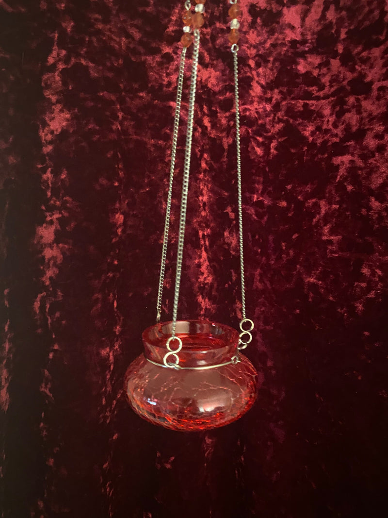 Moroccan Hanging Glass Candle Holder You Choose Color