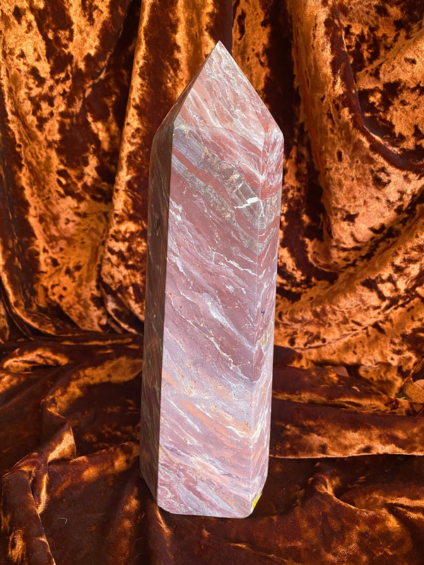 Banded Red Jasper Obelisk 4.5 Pounds 10 Inches Tall