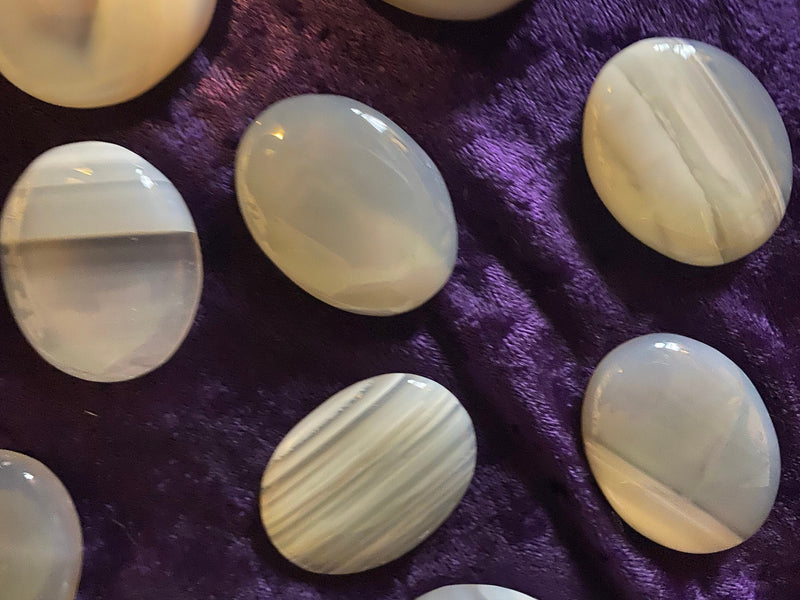 Banded Agate Worry Stone/Palm Stone/Gemstone