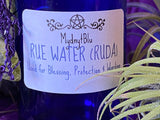 Rue Water in Cobalt Glass Jar