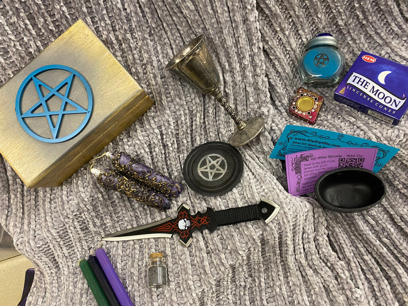 Starter Witch Altar Kit - 13 Items - spells, instruction and more