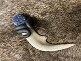 Pocket Wand - Whitetail Deer Antler Clay Lapis Lazuli 5.5 Inches